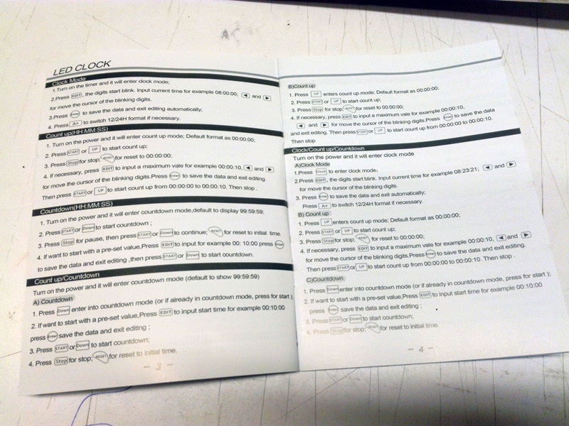 reloj cronometro tiempo descuento deporte+mando metal plastico rojo 10x41x4 2u